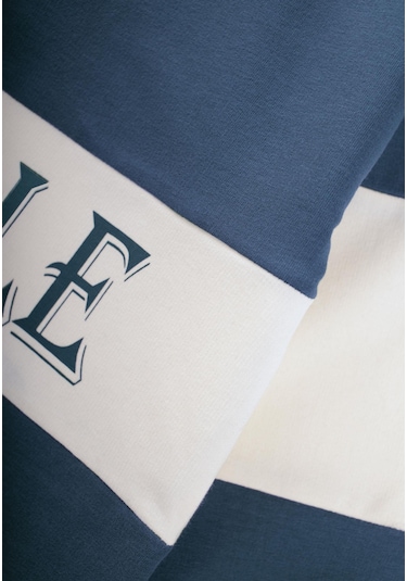 Cigit Polo Yaka Baskılı Erkek Çocuk Sweatshirt - Lacivert