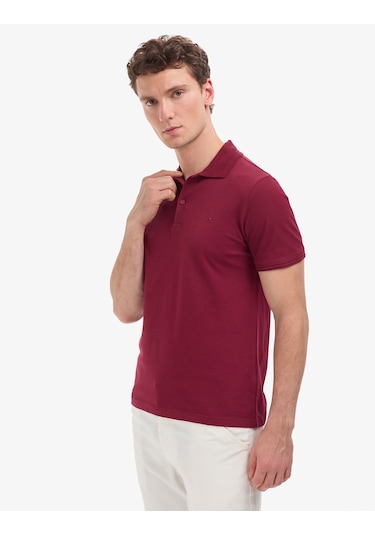 Pierre Cardin Erkek Bordo Tişört Basic 50325323-vr014