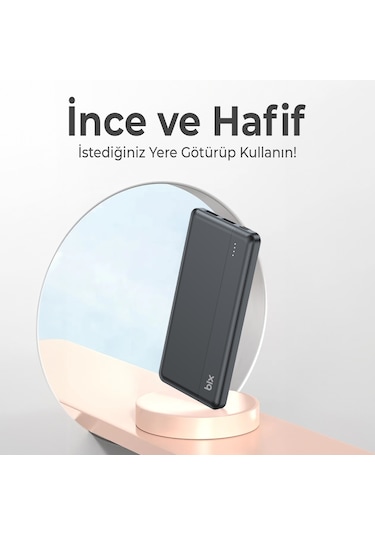 Bix Bxpb108 10000mah Çift Usb-a Çıkışlı Portatif Powerbank Siyah