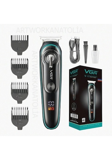 Vgr V-075 Digital Göstergeli Usb Şarjlı Profesyonel Tıraş Makinesi