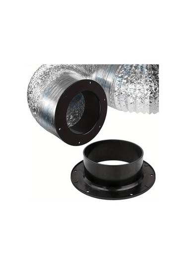 Topshop1 Siyah Duvar Flanş Bağlantısı 75mm Plastik Egzoz Borusu Adaptörü