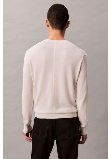 Calvin Klein Erkek Kazak Ekru