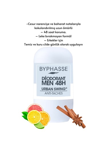 Byphasse Urban Swing 48H Erkek Roll-On Deodorant 50 ML