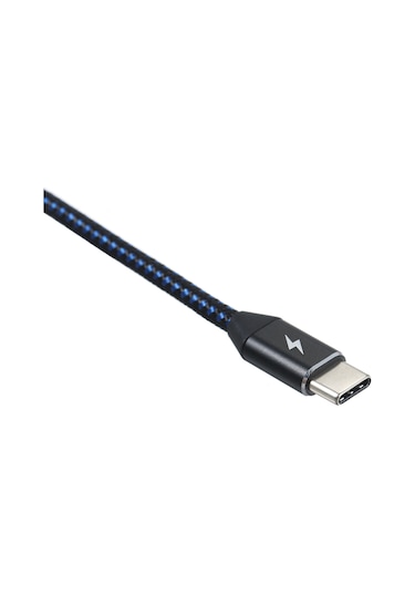 Suofeng Usb Type-c 3.1 Halka-halka编织数据线 - 10gbps高速传输 Ve 快速充电 - 0.25m Siyah