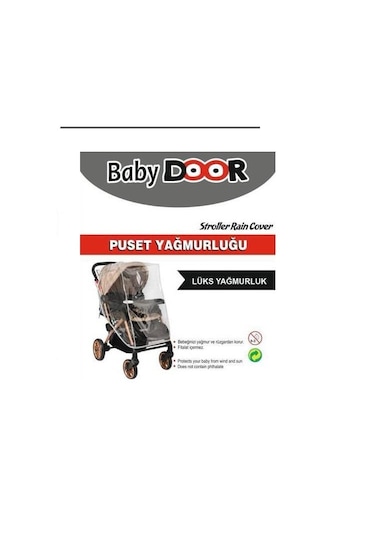 Babydoor Lüks Bebek Arabası Yağmurluğu Puset Yağmurluğu Lüx Yağmurluk Şeffaf