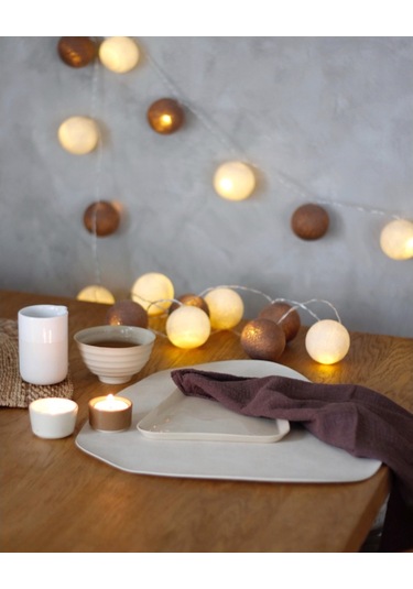 Vanilla Işıklı Top Dekoratif Aydınlatma