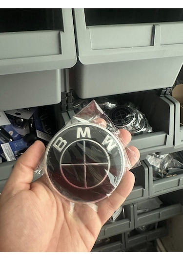 Bmw E60 68mm Komple Siyah Jant Göbeği Logo Seti 4 Adet