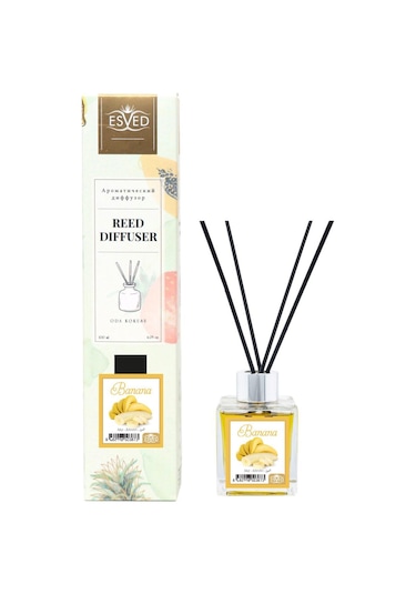 Esved Muz Kokusu 100 ML + Çubuklu Oda Kokusu Yedek Dolum Şişesi