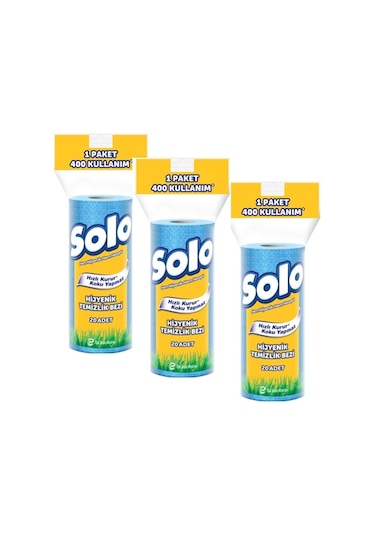 Solo Hijyenik Temizlik Bezi 3 x 20'li