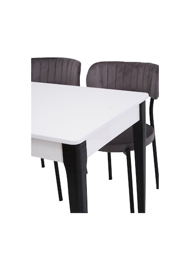 Paris Beta Lak Panel Açılır Mutfak Masa Takımı 70x110cm