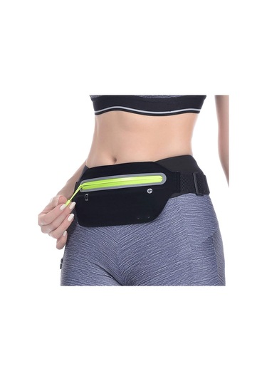 Bel Çantası Gizli Bel Çantası, Hafif Koşu Bel Çantası, Su Geçirmez, Ultra İnce Siyah A47 Siyah