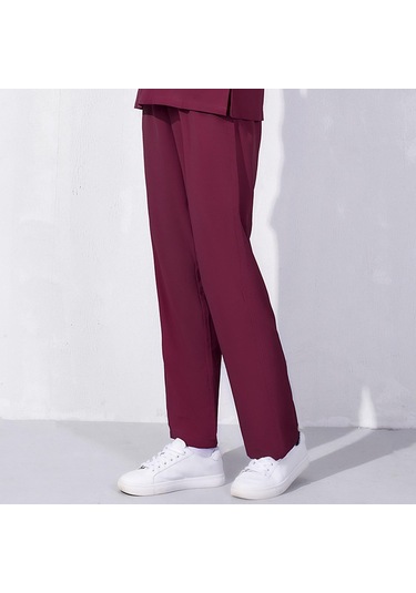 Suntek Kadın Scrubs Estetisyen Güzellik Salonu Kırmızı