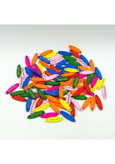 Homyl 100 Parça Karışık 2 Delikli Etiket "el Yapımı"