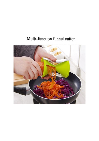Ximistore9 Siyah Çelik Ve Pp Malzeme Çok Fonksiyonlu Mutfak Dilimleyici - İki Bıçaklı Spiralli Kesici Siyah