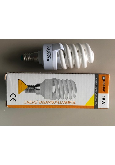 3 Adet Osaka 15w 75w 825 Lümen E 14 Tasarrulu Lamba 2700k Sarı