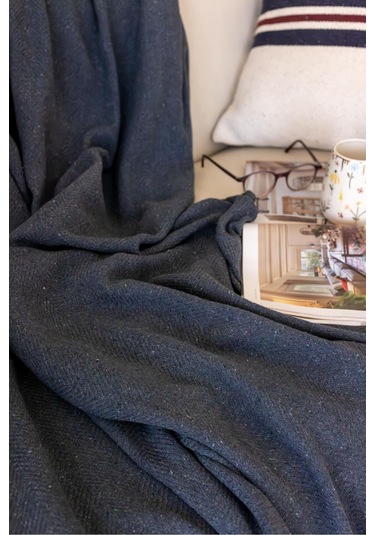 Antrasit-antrasit Koltuk Örtüsü Balıksırtı Desen 180 210 Antrasit-antrasit