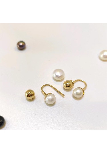 Altın Ürünler 6 - 3 MM İnci Kiraz Top Küpe