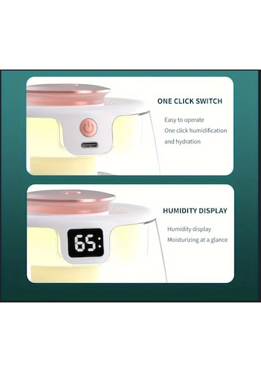 Mighty Beyaz Büyük Kapasiteli 1.3 Lt Usb Ultrasonik Ofis Oda Ve Araba Hava Nemlendirici Buhar Makinesi Aroma Difizörü Çift Püskürtme