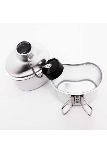 Freecamp Goodman Alüminyum Kupalı Matara 1 L - Kamuflaj Gri