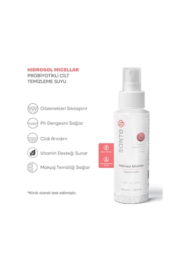 Sante Plus Hidrosol Micellar Yüz Temizleme Suyu 200 ML