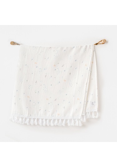 Erkek Bebek Battaniye Blanket 85x90 Beyaz