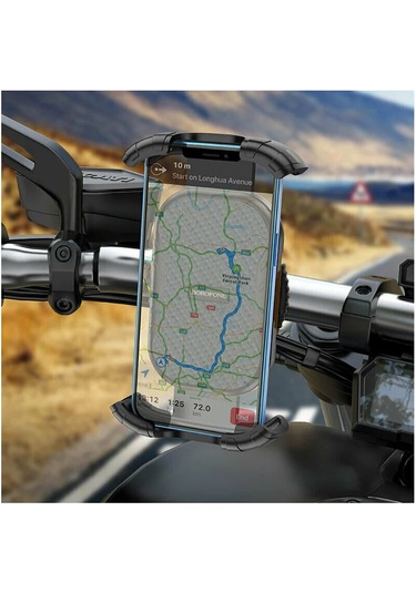 Exenaar Motosiklet - Bisiklet Telefon Tutucusu Siyah