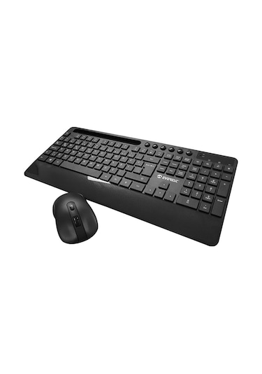 Everest Siyah Kablosuz 800-1200-1600 Dpi Q Standart Klavye + Mouse Set
