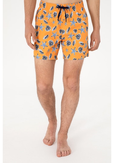 U.s. Polo Assn. Erkek Turuncu Deniz Şortu 50301284-vr051 Turuncu
