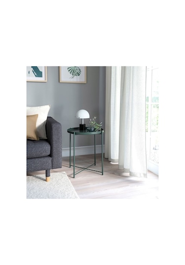 Tepsili Sehpa, Koyu Gri-yeşil, 45x53 Cm Yeşil