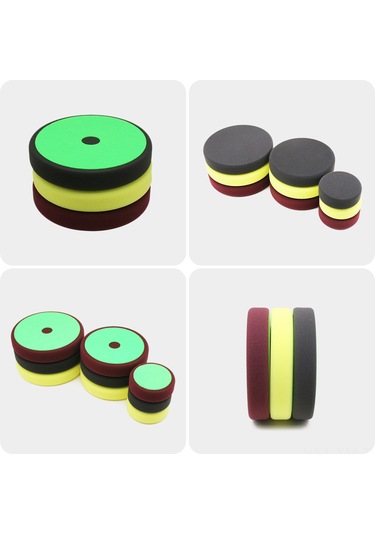 Ximistore9 3'lü Araba Cila Pedi Seti - 5,5 İnç Otomobil, Yat Parlatma Ve Çizik Giderme İçin