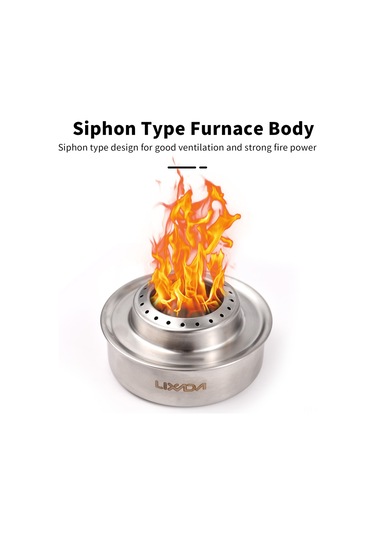 Jeemson Kampanya İçin Çelik Alkol Ocağı 120ml + Katlanabilir Yangın Söndürme Kapağı - Yüksek Yakıt Verimliliği Ve Kolay Kullanım Gümüş