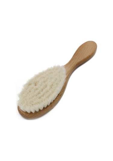 Flybuy Yumuşak Doğal Bebek Saç Fırçası, Mufunye Masaj Malzemeli, Mükemmel Bakım - Gh