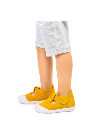Kiko Kids Elroy Cırtlı Erkek Bebek Günlük Ayakkabı Sarı