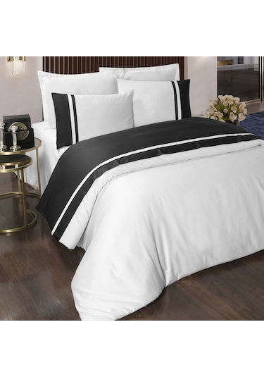 Pasıonı-210tc Sat-Lune-Antrasit Biyeli Nevresim Takımı Antrasit