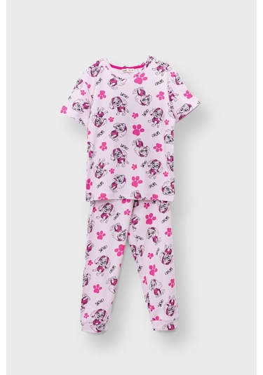 Zuzunga Sevimli Skye Kız Çocuk Pijama Takımı Karakter Desenli Pembe