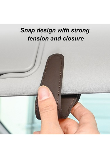 Jeemson Araç Güneş Gözlüğü Tutucu Kırmızı Pu Deri Araç İçin Gözlük Depolama Ve Fatura Tutucu