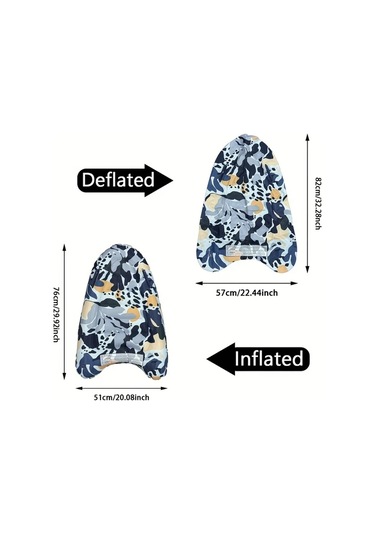 Honeybeeshop Kulp İle Mavi Sörf Tahtası Taşıma Saplı Hafif Katlanabilir Şişme Çocuk Sörf Tahtası Yüzen Yüzme Tahtası