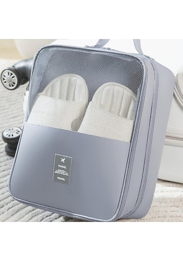 Pazly Suntek Seyahat Ayakkabı Çantası - El Saplı Gri, Erkek Ve Kadın Gri