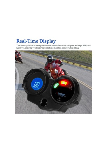 Hallow-lcd Motosiklet Kilometre Sayacı 10000rpm 199km/h Elektrikli Lmk00159