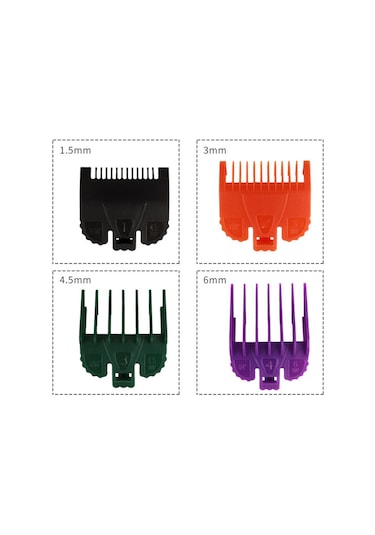 Vkemall Wahl Saç Kesme Makinesi İçin 8 Parça Limit Tarak Seti - Çok Renkli Pp Ve Abs Malzeme
