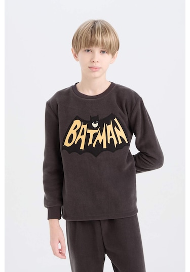 DeFacto Erkek Çocuk Batman Pijama Takımı Polar Bisiklet Yaka Uzun Kollu Üst Beli Lastikli Uzun Alt D8570A824CWAR212 DeFacto Erkek Çocuk Batman Pijama Takımı Polar Bisiklet Yaka Uzun Kollu Üst Beli Lastikli Uzun Alt D8570A824CWAR212