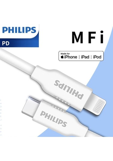 Philips Usb-c To Lightning Hızlı Şarj Ve Data Kablosu 1 Mt. Dlc2503v/51