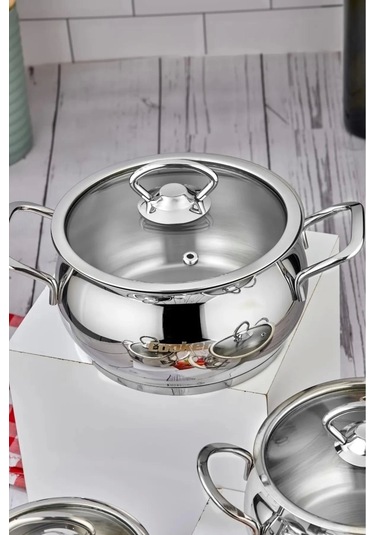 Cooker Ckr3336 Lara Çelik Güveç Tencere Seti 3 Lü 12-14-16 Cm