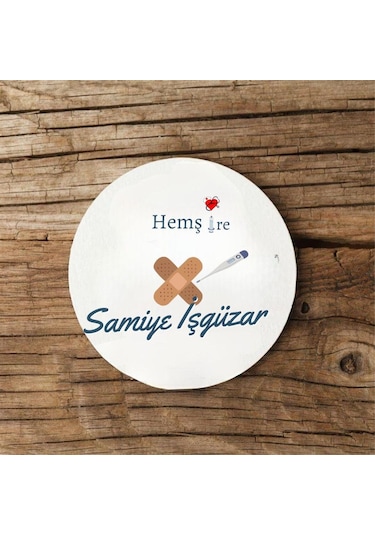 Hemşirelere Özel Mdf İkili Bardak Altlığı Ahşap