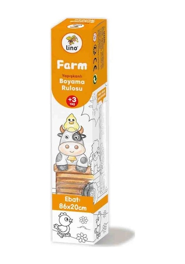 Carioca 4'lü Boyama Seti + Lino Yapışkanlı Boyama Kağıdı 86x20 Cm Farm