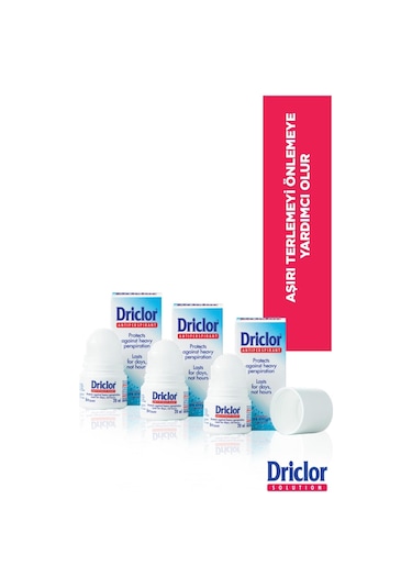 Driclor Aşırı Terleme Önleyici Antiperspirant Roll-On Deodorant 3 x 20 ML