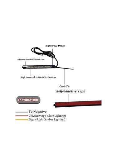 Motosiklet Led Çatal Dönüş Sinyali Gündüz Farı