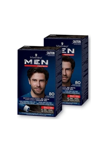Schwarzkopf Men Perfect Saç Boyası 80 - Kahve Siyah X 2 Adet