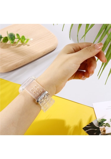 Bileklik Buzul Şeffaf Bileklik 2345. Nesil S8 Entegre S10 Bilekliği S10-42 Mm Tek Parça Kayış Şeffaf