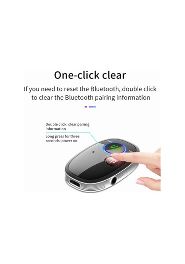 Sones Araç Bluetooth Alıcısı Müzik Çalar Kablosuz Ses Dönüştürücü Siyah